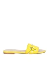 Manila Grace Woman Sandals Yellow Size 8 Textile Fibers