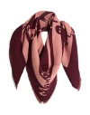 Manila Grace Woman Scarf Antique Rose Size - Acrylic, Modal, Wool, Viscose, Alpaca Wool In Pink