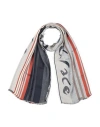 Manila Grace Woman Scarf Navy Size - Acetate, Viscose, Cotton