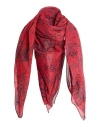 Manila Grace Woman Scarf Red Size - Cotton, Silk