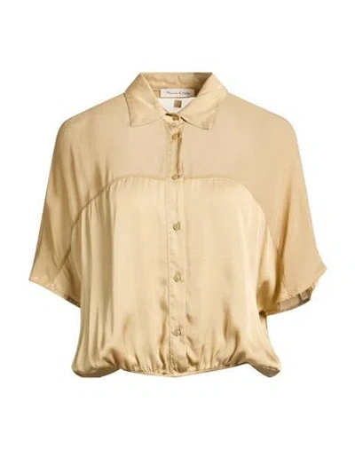 Manila Grace Woman Shirt Beige Size 8 Viscose In Brown