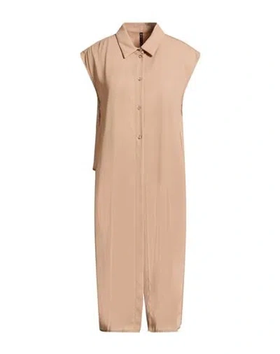 Manila Grace Woman Shirt Sand Size 10 Polyester In Neutral