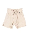 Manila Grace Woman Shorts & Bermuda Shorts Beige Size 7 Rayon, Linen In Beige