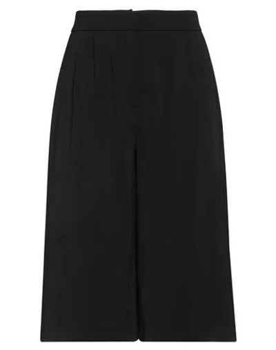 Manila Grace Woman Shorts & Bermuda Shorts Black Size 6 Polyester, Elastane