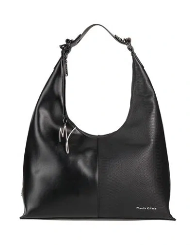 Manila Grace Woman Shoulder Bag Black Size - Soft Leather