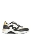 Manila Grace Woman Sneakers Black Size 7 Textile Fibers In Multi