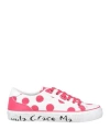 Manila Grace Woman Sneakers Magenta Size 7 Textile Fibers, Soft Leather In Magenta