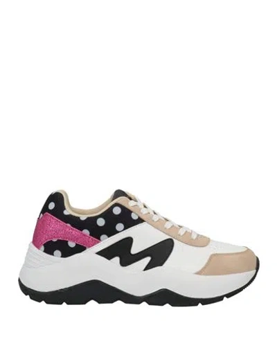 Manila Grace Woman Sneakers White Size 11 Textile Fibers In Multi