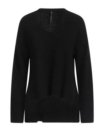 Manila Grace Woman Sweater Black Size M Polyamide, Wool, Viscose, Cashmere