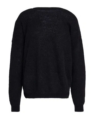 Manila Grace Woman Sweater Black Size Xl Mohair Wool, Alpaca Wool, Polyamide