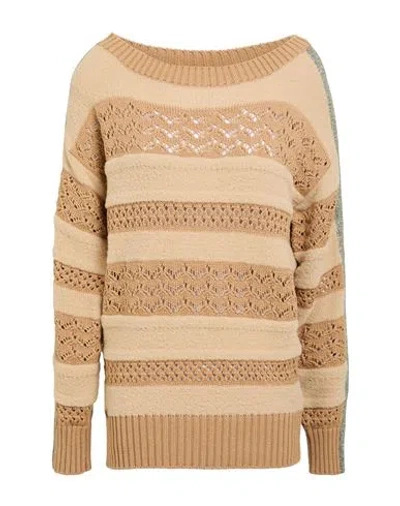 Manila Grace Woman Sweater Camel Size M Wool, Acrylic, Polyamide, Polyester, Viscose