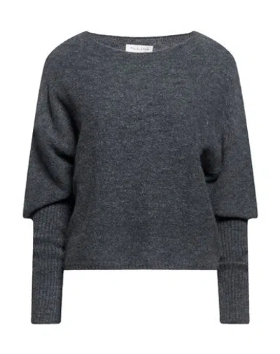 Manila Grace Woman Sweater Charcoal Size Xs Polyamide, Wool, Viscose, Elastane In Gray