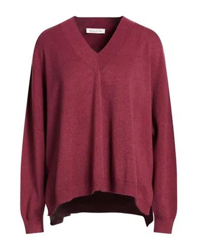 Manila Grace Woman Sweater Garnet Size L Viscose, Polyester, Polyamide In Red