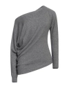 Manila Grace Woman Sweater Grey Size L Viscose, Polyester, Polyamide