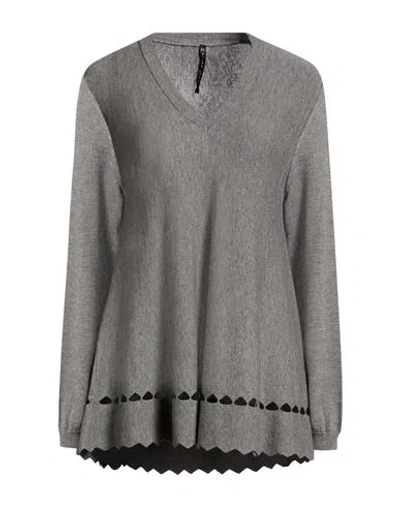 Manila Grace Woman Sweater Grey Size S Viscose, Polyester In Gray