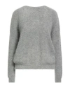 Manila Grace Woman Sweater Grey Size Xl Mohair Wool, Alpaca Wool, Polyamide