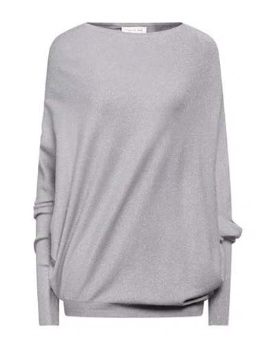 Manila Grace Woman Sweater Grey Size Xl Viscose, Polyamide, Polyester, Metal In Multi