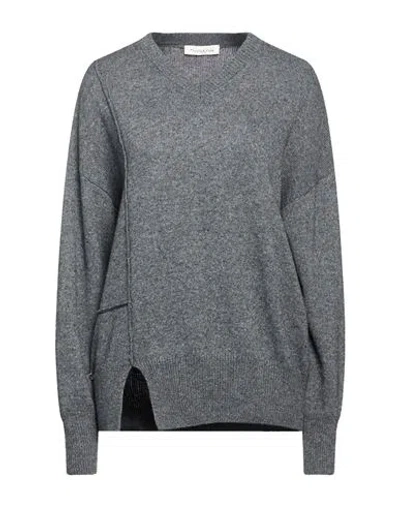 Manila Grace Woman Sweater Grey Size Xl Viscose, Polyamide, Wool, Cashmere In Gray