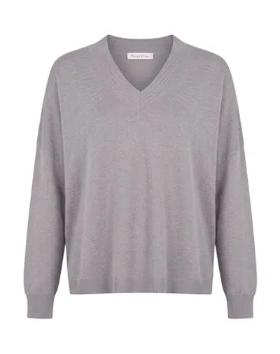 Manila Grace Woman Sweater Grey Size Xl Viscose, Polyester, Polyamide In Gray