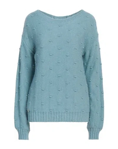 Manila Grace Woman Sweater Light Blue Size L Acrylic, Mohair Wool, Polyamide, Wool
