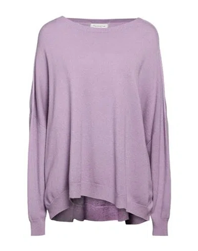 Manila Grace Woman Sweater Lilac Size S Viscose, Polyester, Polyamide In Purple