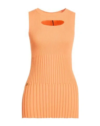 Manila Grace Woman Sweater Mandarin Size S Viscose, Polyester In Orange