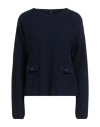 Manila Grace Woman Sweater Midnight Blue Size M Polyamide, Wool, Viscose, Cashmere
