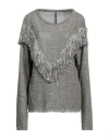 Manila Grace Woman Sweater Military Green Size L Viscose, Polyester, Polyamide In Green