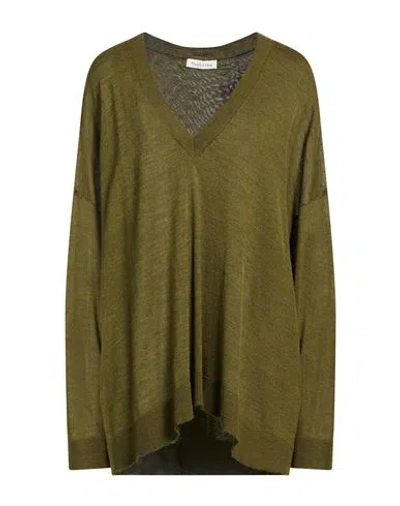 Manila Grace Woman Sweater Military Green Size M Acrylic, Wool, Viscose