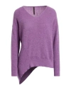 Manila Grace Woman Sweater Purple Size Xs Alpaca Wool, Polyamide, Virgin Wool