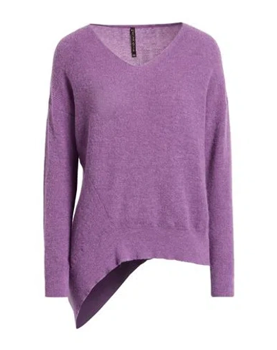 Manila Grace Woman Sweater Purple Size Xs Alpaca Wool, Polyamide, Virgin Wool