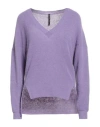 Manila Grace Woman Sweater Purple Size Xs Polyamide, Wool, Alpaca Wool In Purple