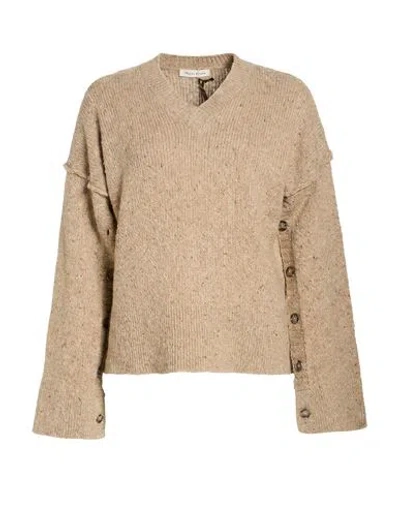 Manila Grace Woman Sweater Sand Size S Wool, Acrylic, Polyester, Polyamide In Brown