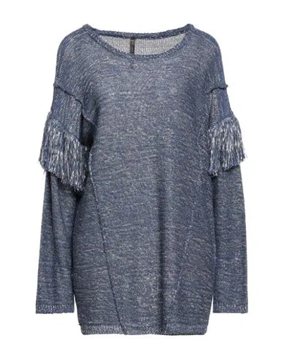 Manila Grace Woman Sweater Slate Blue Size M Viscose, Polyester, Polyamide