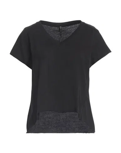Manila Grace Woman T-shirt Black Size M Cotton