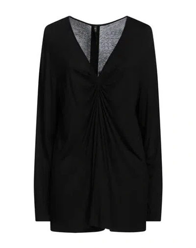 Manila Grace Woman T-shirt Black Size L Viscose, Wool, Cotton