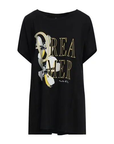 Manila Grace Woman T-shirt Black Size S Cotton