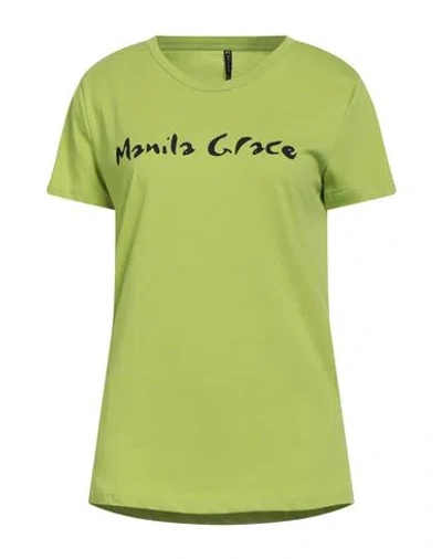 Manila Grace Woman T-shirt Light Green Size Xl Cotton