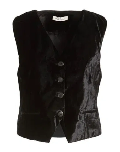 Manila Grace Woman Tailored Vest Black Size 8 Polyester