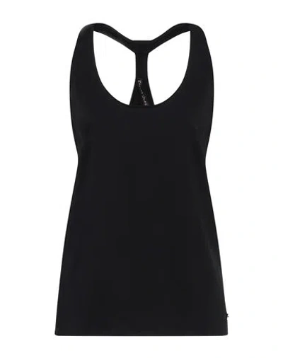 Manila Grace Woman Tank Top Black Size 8 Viscose, Elastane