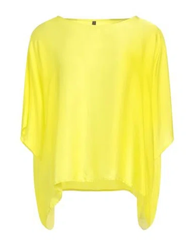 Manila Grace Woman Top Acid Green Size 8 Viscose In Green