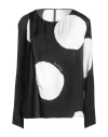 Manila Grace Woman Blouse Black Size 10 Viscose In Black