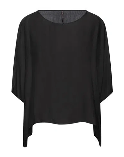 Manila Grace Woman Top Black Size 2 Viscose In Black