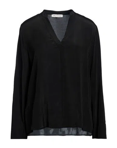 Manila Grace Woman Top Black Size 6 Viscose, Silk