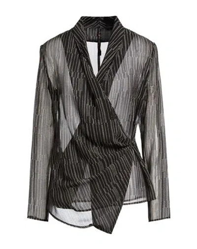 Manila Grace Woman Top Black Size 8 Polyester