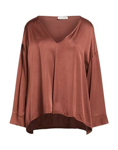 Manila Grace Woman Top Brown Size 10 Viscose