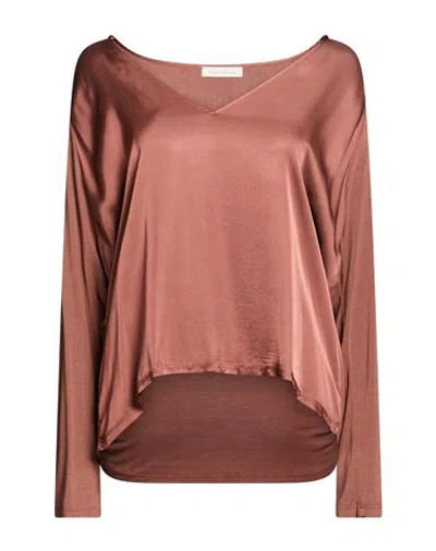 Manila Grace Woman Top Brown Size 10 Viscose