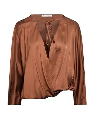 Manila Grace Woman Top Brown Size 10 Viscose