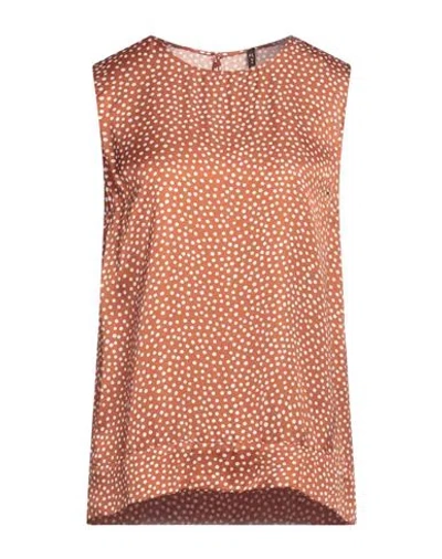 Manila Grace Woman Top Brown Size 6 Viscose