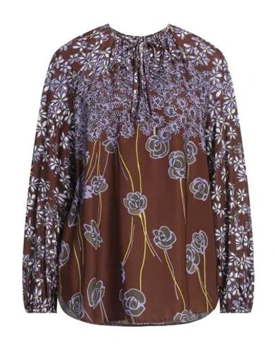 Manila Grace Woman Top Brown Size 8 Viscose